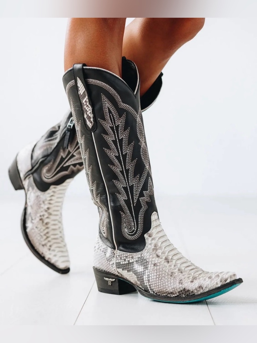 NIB Lane Skylight Headliner Python Snip Toe Cowgirl Boots MSRP $595